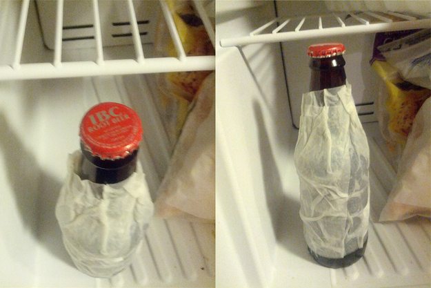 how to get beer cold in 15 mins