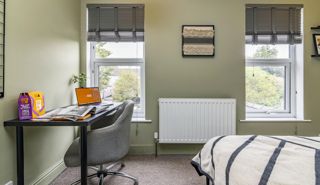 Student bedroom with desk