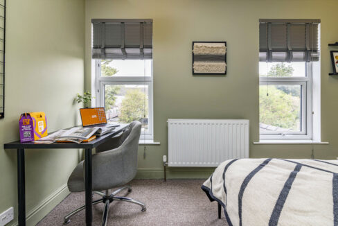 Student bedroom with desk